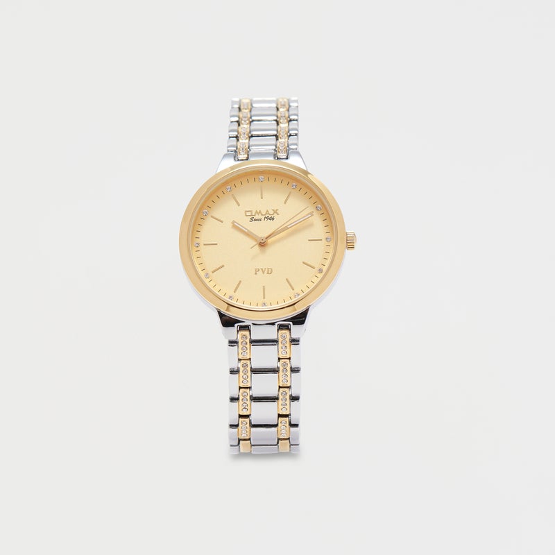 OMAX Women's Gold & Silver Analog Wristwatch - Image 1